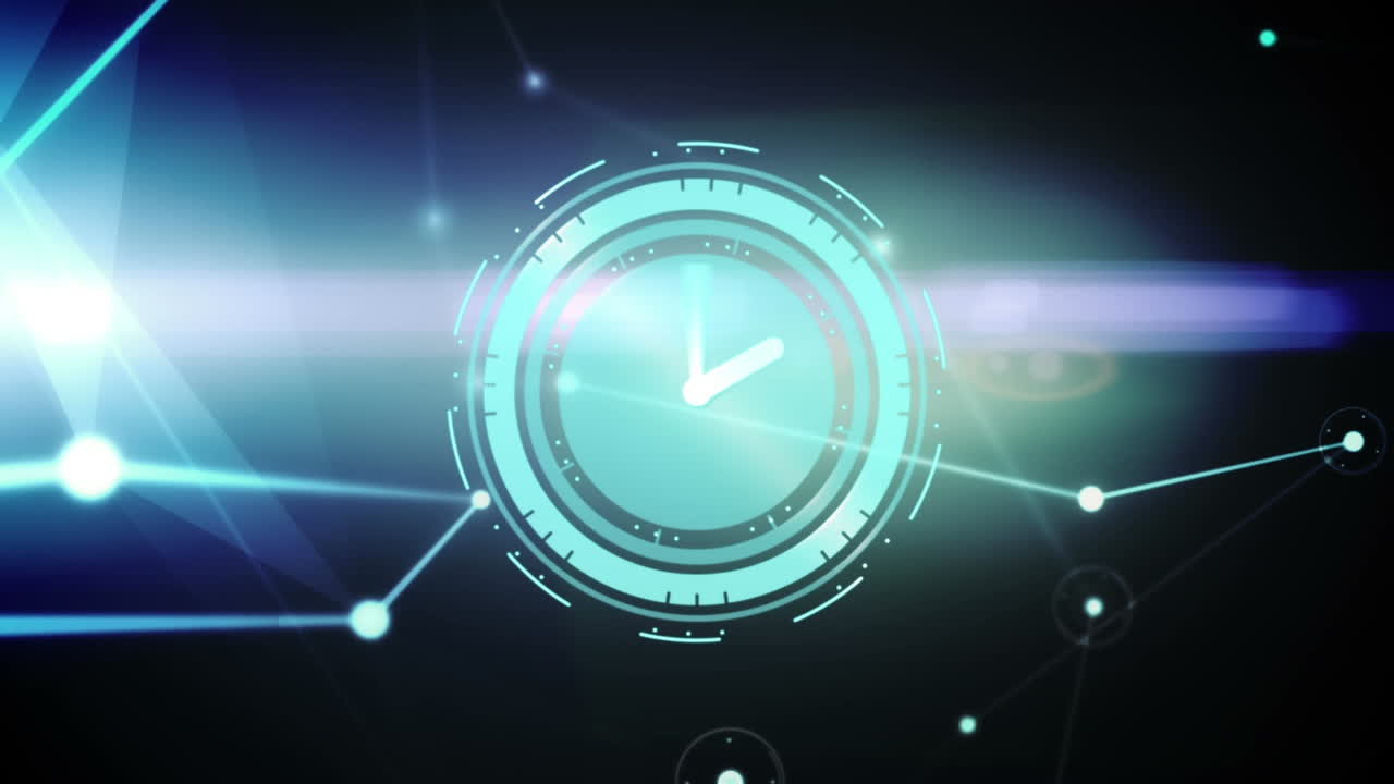 연결 네트워크를 통한 클럭의 애니메이션