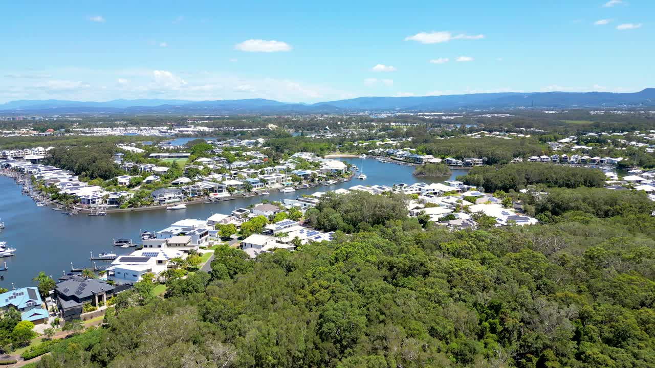 Coomera Waters from above in Summer