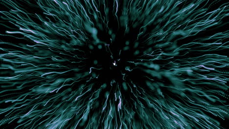 Animation of exploding pink firework on black background