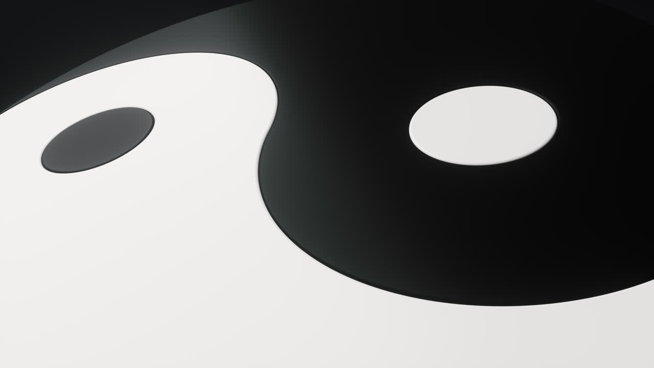 Chinees oud taiji yin-yang patroon symbool, 3D-weergave
