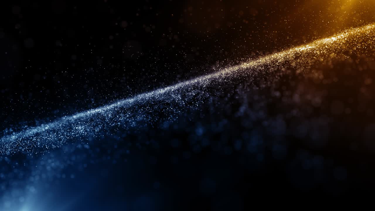 Particles blue orange event game trailer titles cinematic concert stage background loop