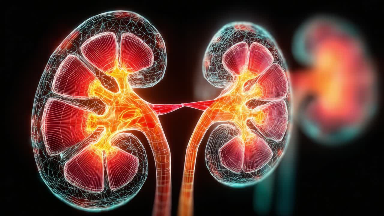 Intricate Visualization of Human Kidneys: A Stunning 3D Representation Highlighting Their Structure, Functionality, and Unique Vascular Connections in Brilliant Detail
