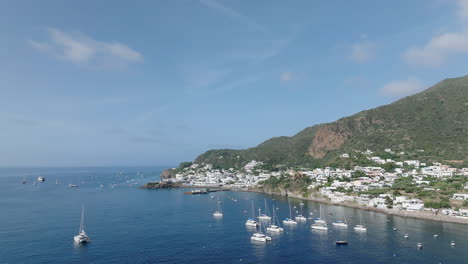 4k aerial of panarea, aeolian islands