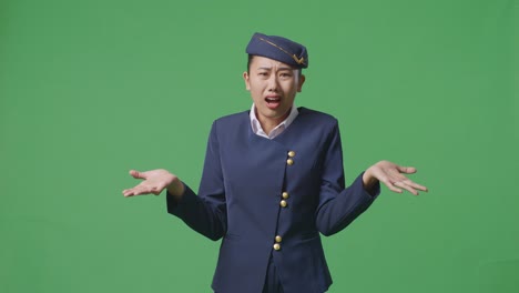 confused air hostess