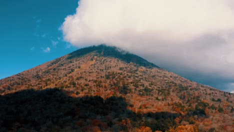 El-Bosque-Otoñal-Con-Coloridos-árboles-Y-Nubes.