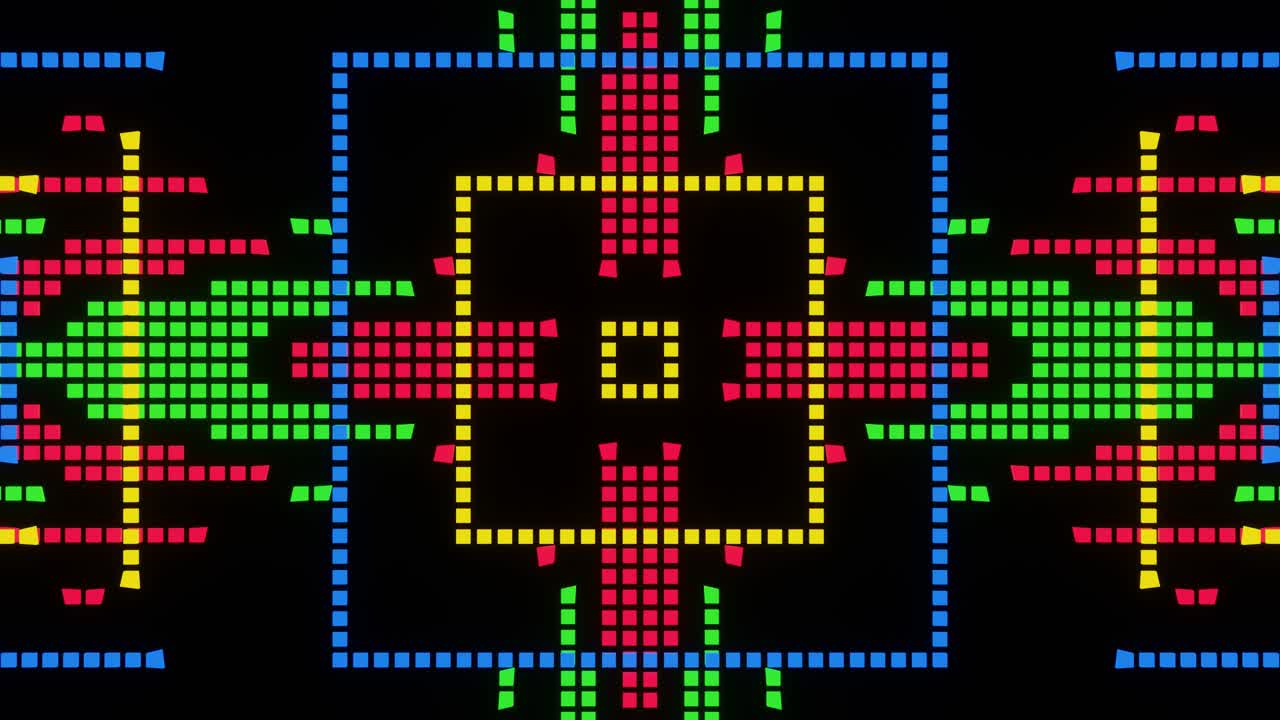 animación en bucle de vj del mosaico de píxeles ver20