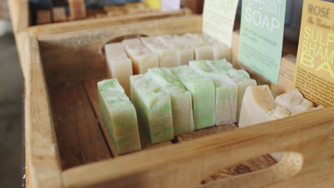 Close-Up-Of-Soap-Display-In-Sustainable-Plastic-Free-Grocery-Store