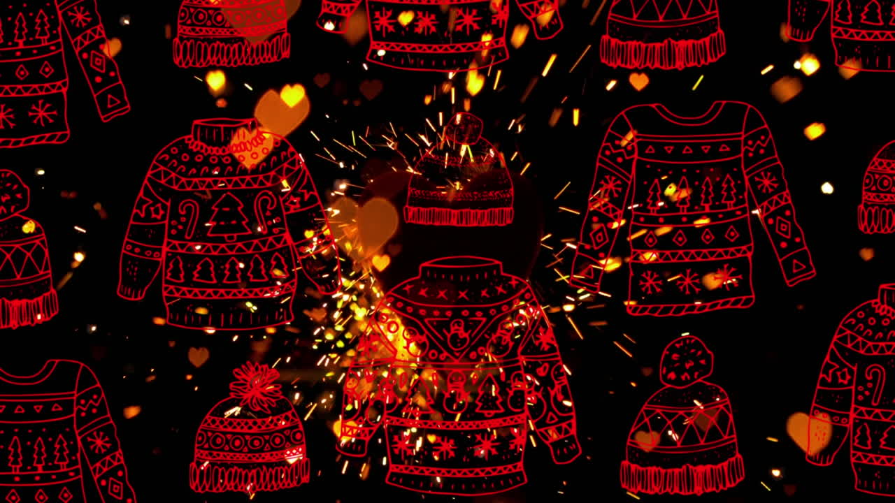 반이는 은 심장 위에 점퍼와 모자의 애니메이션