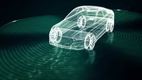 advanced motion graphics illustrate an autonomous vehicle equipped with self-awareness and comprehensive environmental sensing, capable of operating independently without human involvement