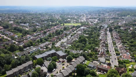 loughton essex streets and roads summer 4k aerial footage