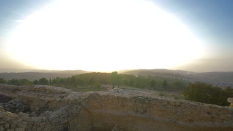 las antiguas ruinas de la tumba de samuel al atardecer, jerusalén, israel #021tumba de samuel, jerusalén, israel #022
