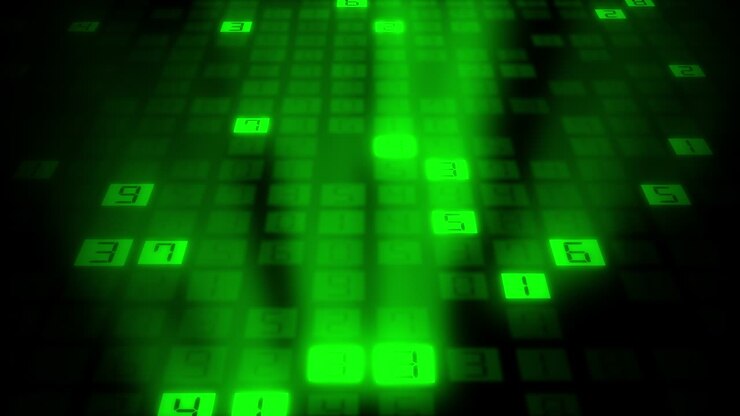 Abstract background with binary code