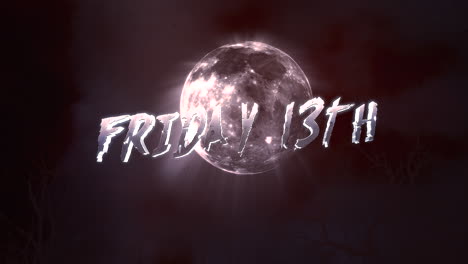 Animation-text-Friday-13th-and-mystical-animation-halloween-background-with-dark-moon-and-clouds