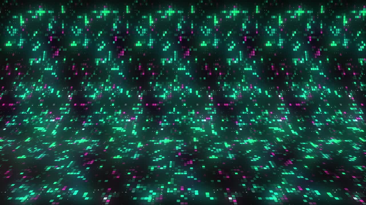 abstracto patrón digital brillante verde y azul