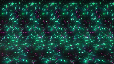 abstract green and blue glowing digital pattern