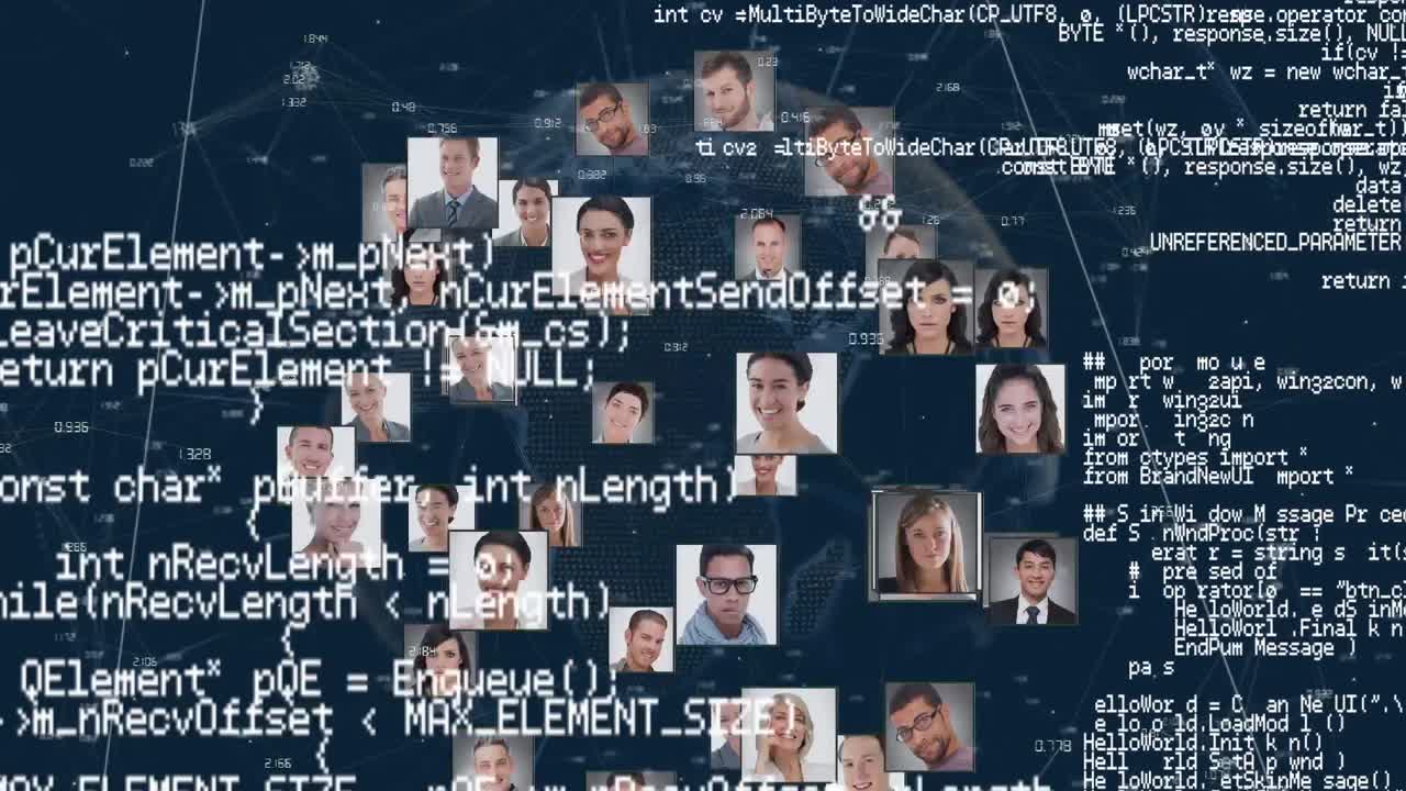 접속 네트워크의 애니메이션 오버 밀