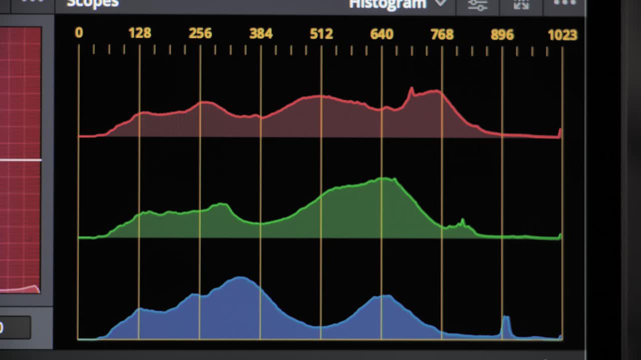 software de clasificación de colores histograma. gráfico rgb