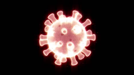 modelo 3d realista virtual del coronavirus (covid-19) animación médica. tecnología de visualización de hologramas en la pantalla. virus que se extienden por todo el mundo. crisis y brotes de pérdidas de virus.