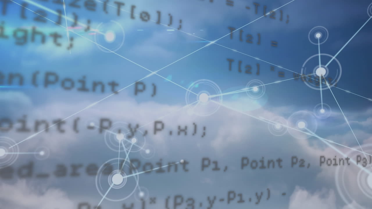 데이터 프로세싱을 통한 연결 네트워크의 애니메이션