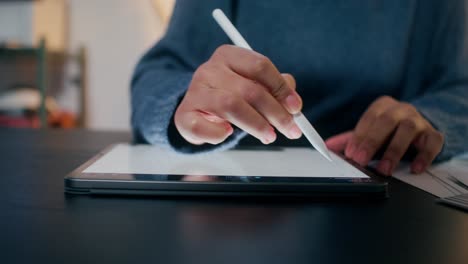 person using a drawing tablet