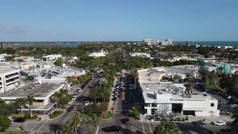 st. armands circle, drone , sarasota, florida