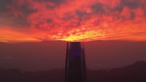 sunset waterfront building, santiago de chile