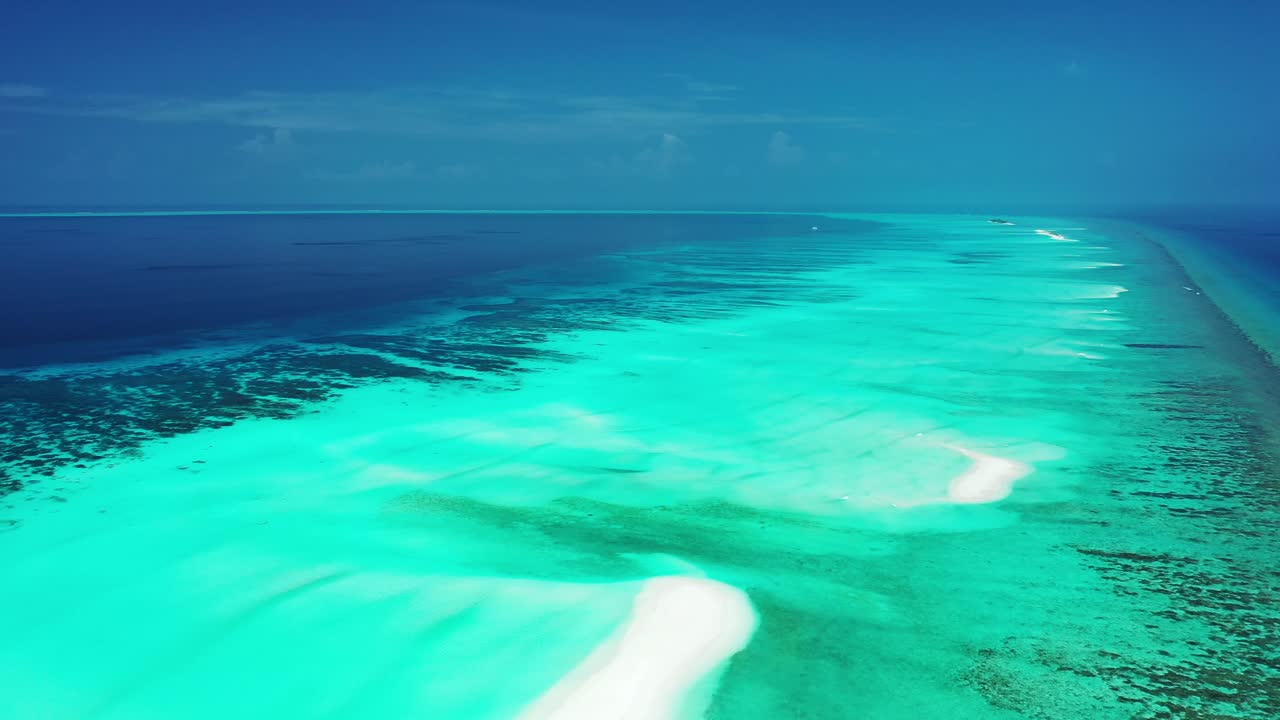 Aerial seascape. open ocean near the mistery Bermuda triangle