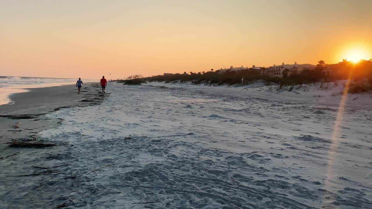 힐튼 헤드 아일랜드 남쪽의 마법 같은 아름다운 일몰