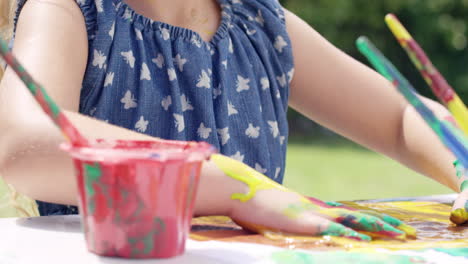 cute preschooler learning how to paint little girls painting on face