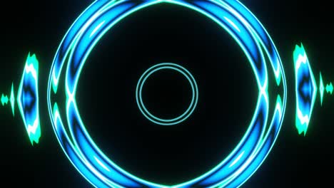 abstracción por plasma de anillos de flujo de neón.