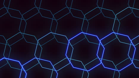 blue diamond grid intricate lines floating on black background