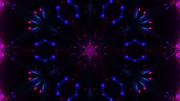 Neon Kaleidoscope Light Show