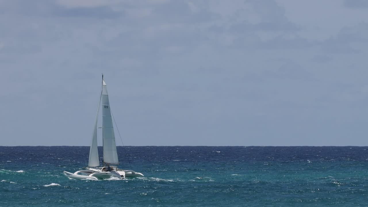 velero que navega por las aguas tranquilas del océano