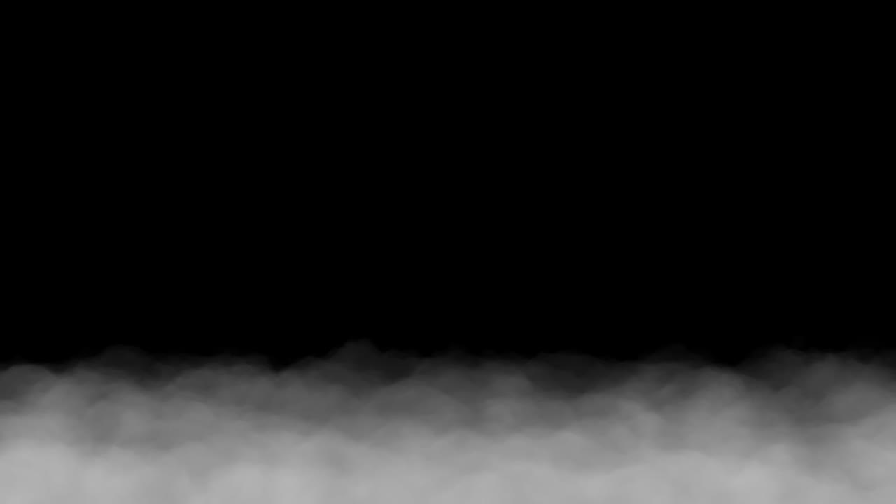 검은 바탕에서 느리게 움직이는 고립된 두꺼운 안개