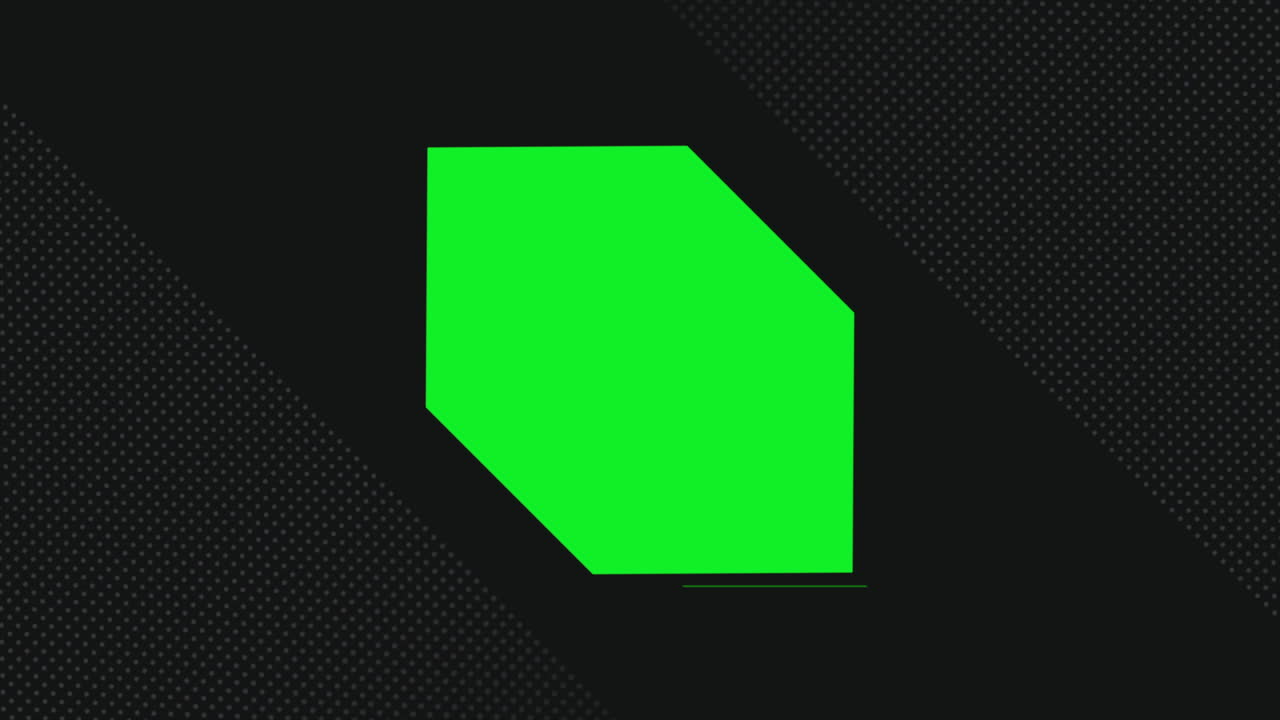 블랙 그라데이션에 네온 기하학적 육각형