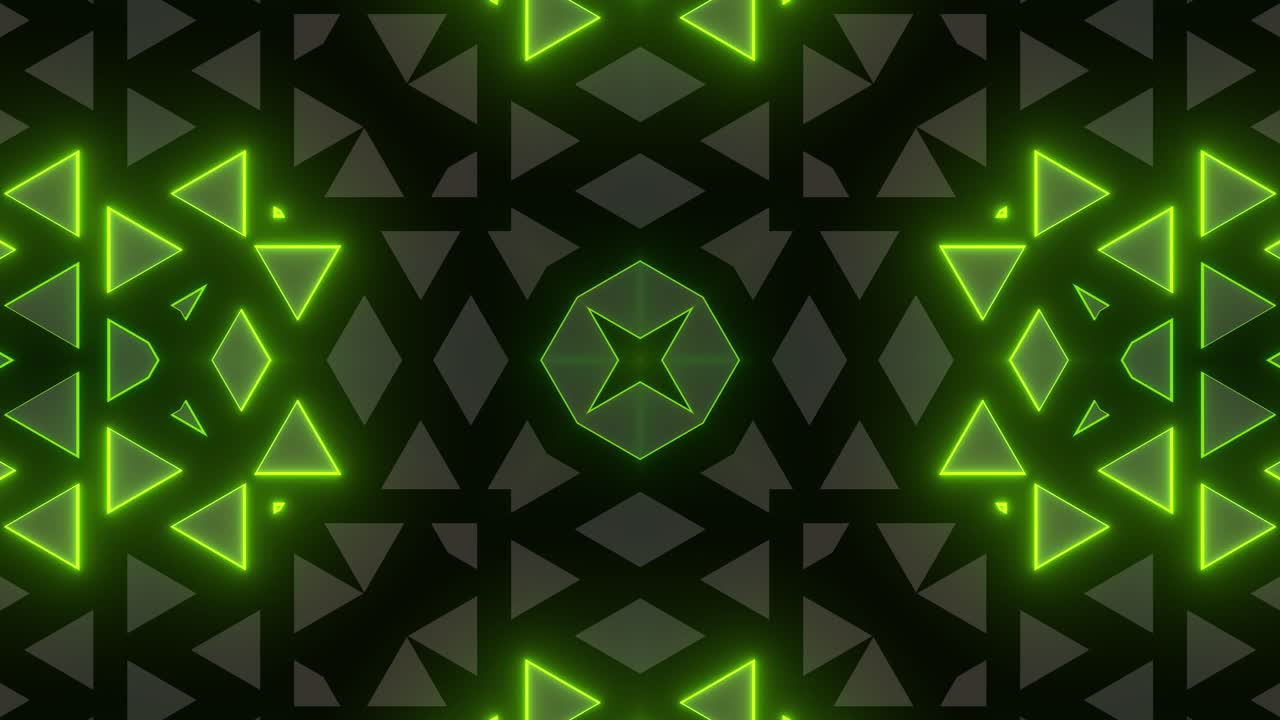 Geometric Neon Triangle Pattern