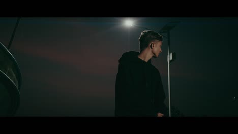 Young Man at Night