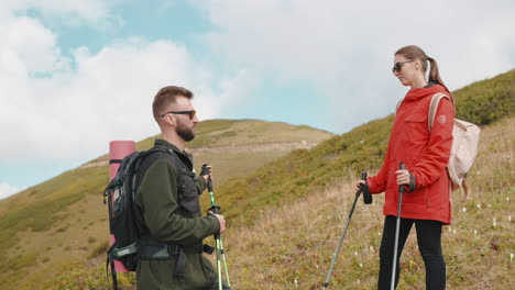 hikers on a mountain trail