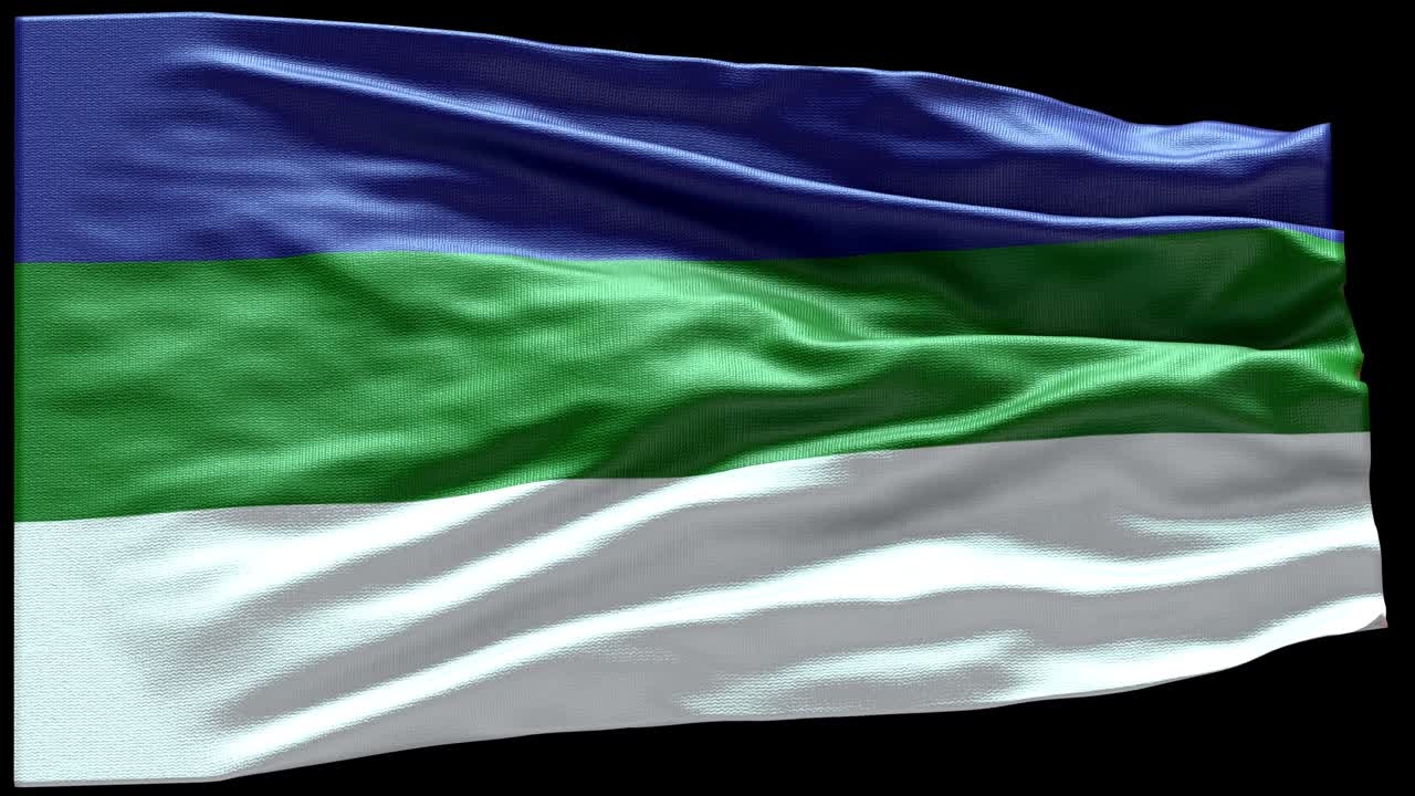 4k bandera muy detallada de komi - bandera komi alto detalle - bandera nacional patrón de onda komi elementos en bucle