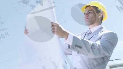 ingeniería mirando un plan