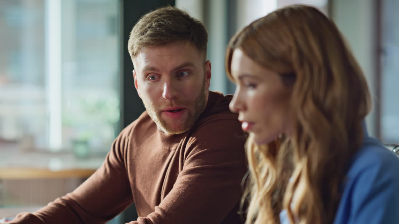 Coworkers hands typing laptop in office workspace closeup. Managers working