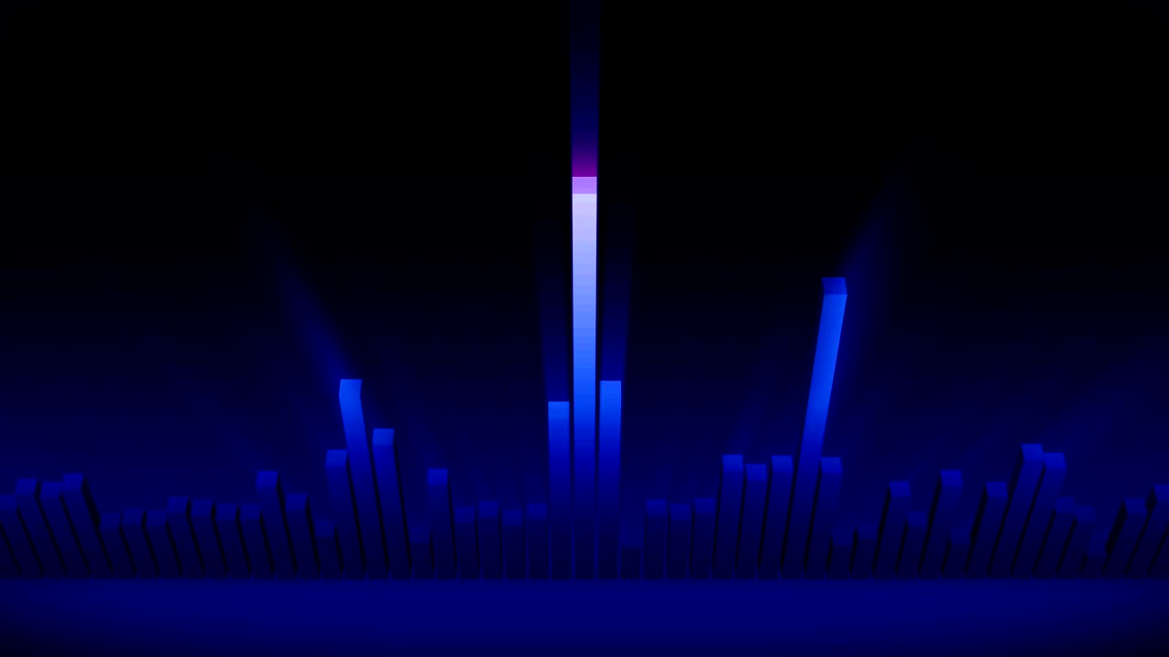Audio blue wave animation. Sound wave from equalizer. Pulse music player. Futuristic digital sound wave concept. Loop background.