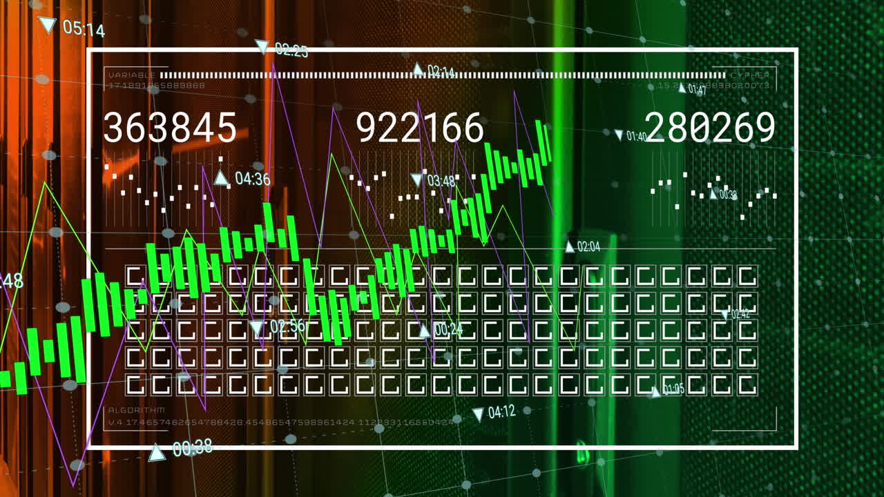 컴퓨터 서버  ⁇ 에 대한 데이터 처리 인터페이스의 애니메이션