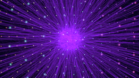 radiant purple sphere with vibrant lines of light