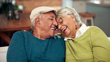 an elderly couple enjoying each other's company at home