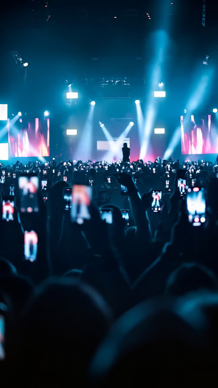 Concertgoers Recording a Live Performance with Smartphones