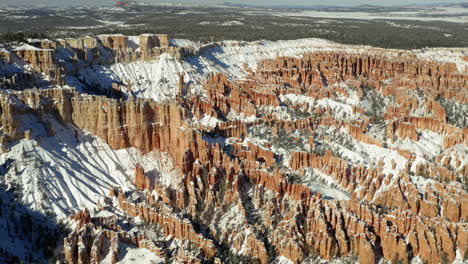 snow-covered hoodoos in bryce canyon national park