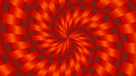 simple orange and gray interleaved spinning spiral tunnel pattern - 4k seamless loop motion background animation