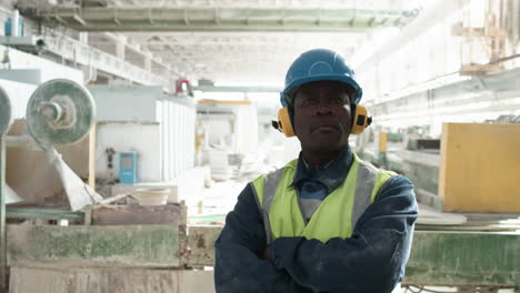 man in a marble factory