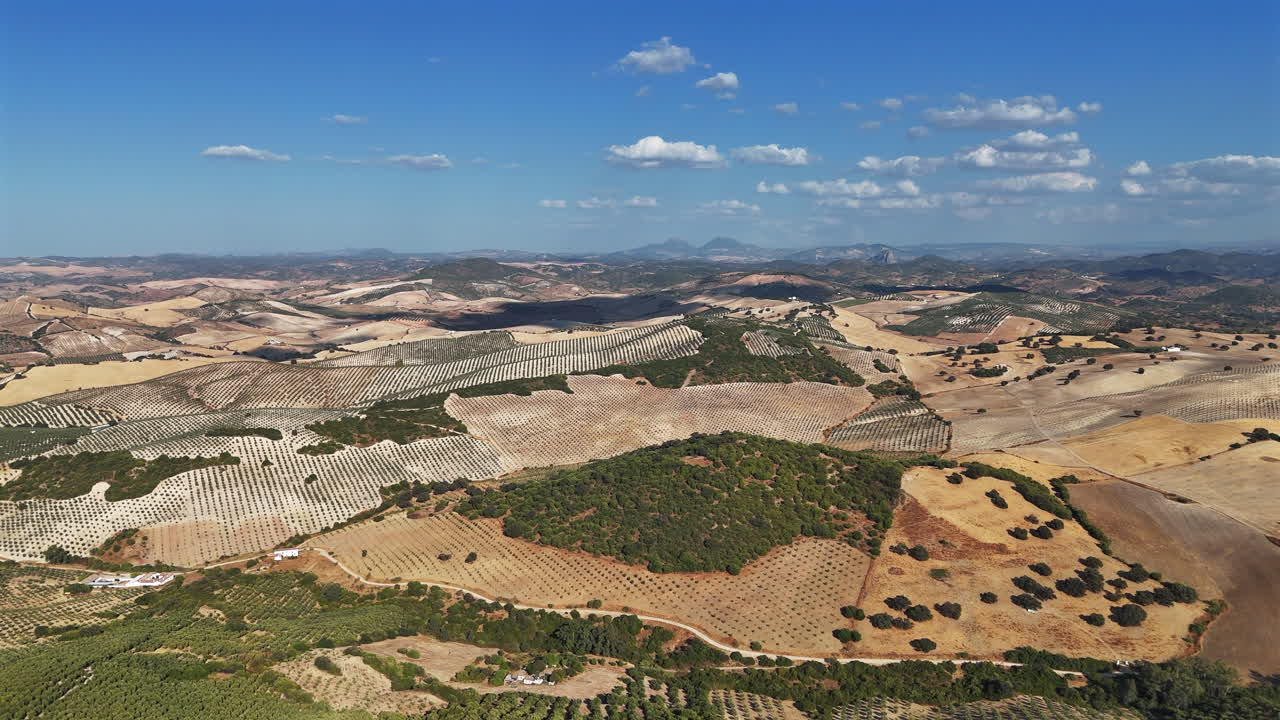Aerial view near Cote Castle, Andalusia, Spain